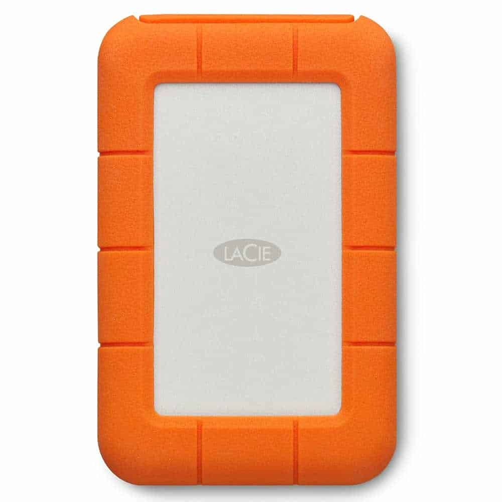 LaCie Rugged 2TB External Portable 2.5" Hard Drive/HDD - Orange/White